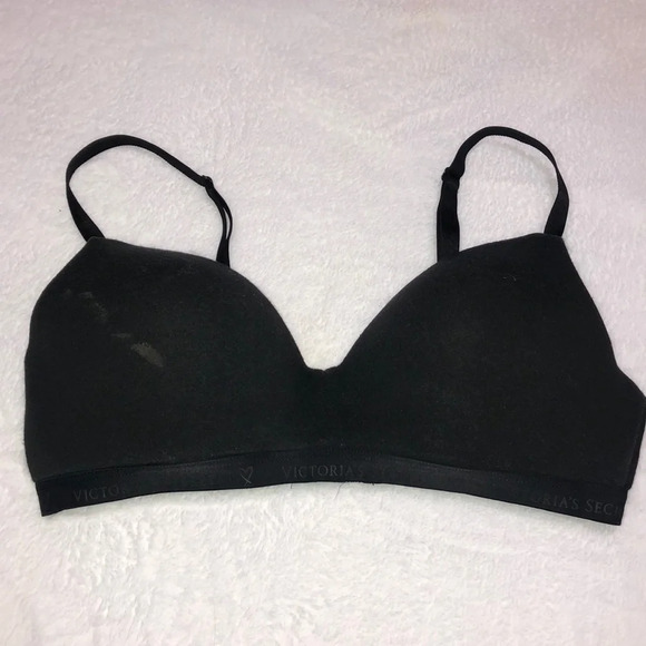 Victoria's Secret Black Unlined Wireless Bra Everyday Comfort - Picture 2 of 5